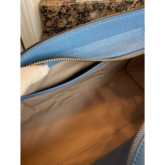 Michael Kors French Blue Hamilton Moderne Small East West Satchel Shoulder Tote - Picture 8 of 16